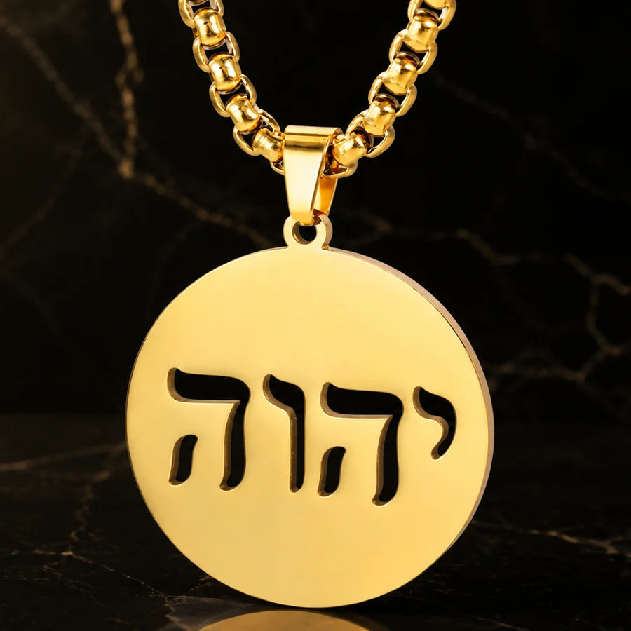 24.5mm YHWH 18K Gold Plated Pendant