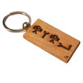 "Name Above All Names” Wooden Key Ring – Pictographic Hebrew
